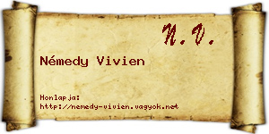 Némedy Vivien névjegykártya